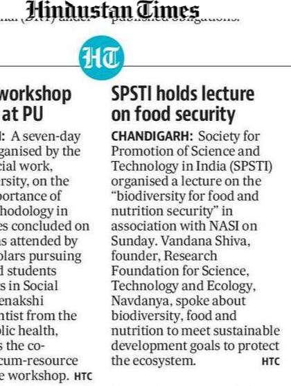 SPSTI holds lecture on Food Security