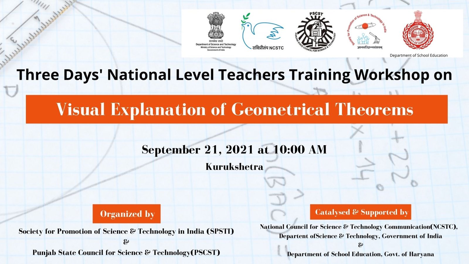 Three Days Teachers Training Workshop on Mathematics at Kurukshetra