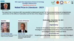 Lecture on Nobel Prize in Literature 2021 – Prof. Pushpinder Syal