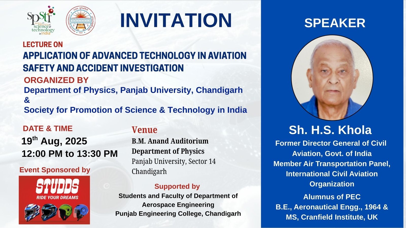 Lecture on Application of Advanced Technology in Aviation Safety and Accident Investigation