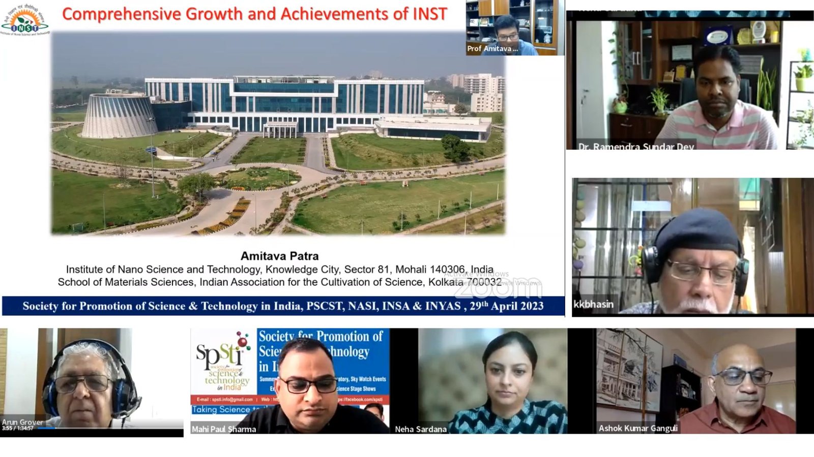 On 10th Foundation Day of INST Mohali – Dr. Amitava Patra