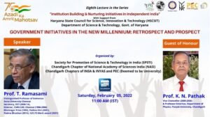 Govt. Initiatives in the New Millennium: Retrospect and Prospect – Prof. T. Ramasami