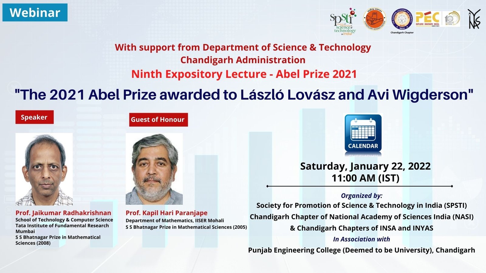 Lecture on Abel Prize 2021 in Mathematics – Prof. Jaikumar Radhakrishnan