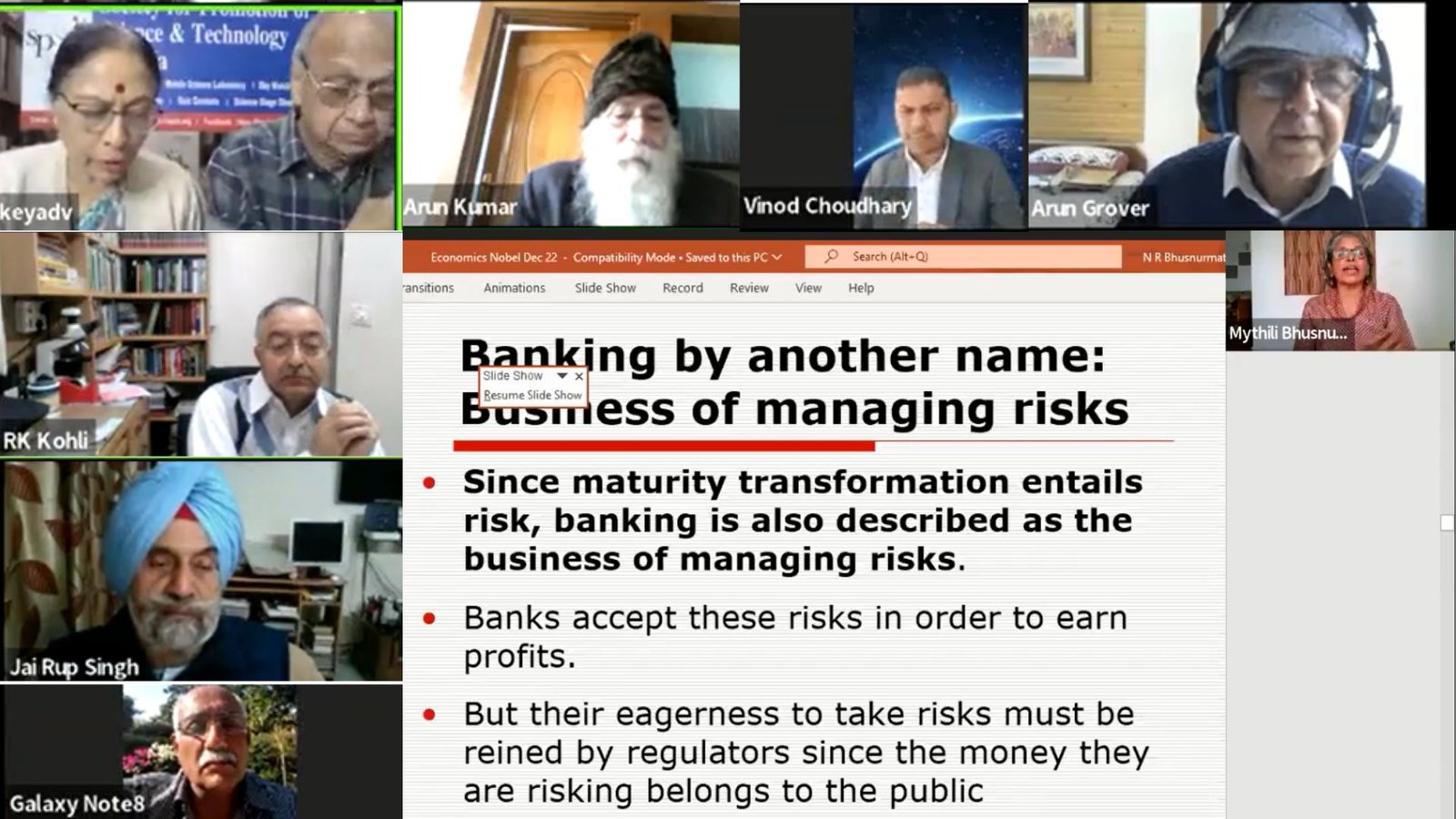 Understanding the Nobel Economics-How does it impact our Lives – Ms. Mythili Bhusnurmat