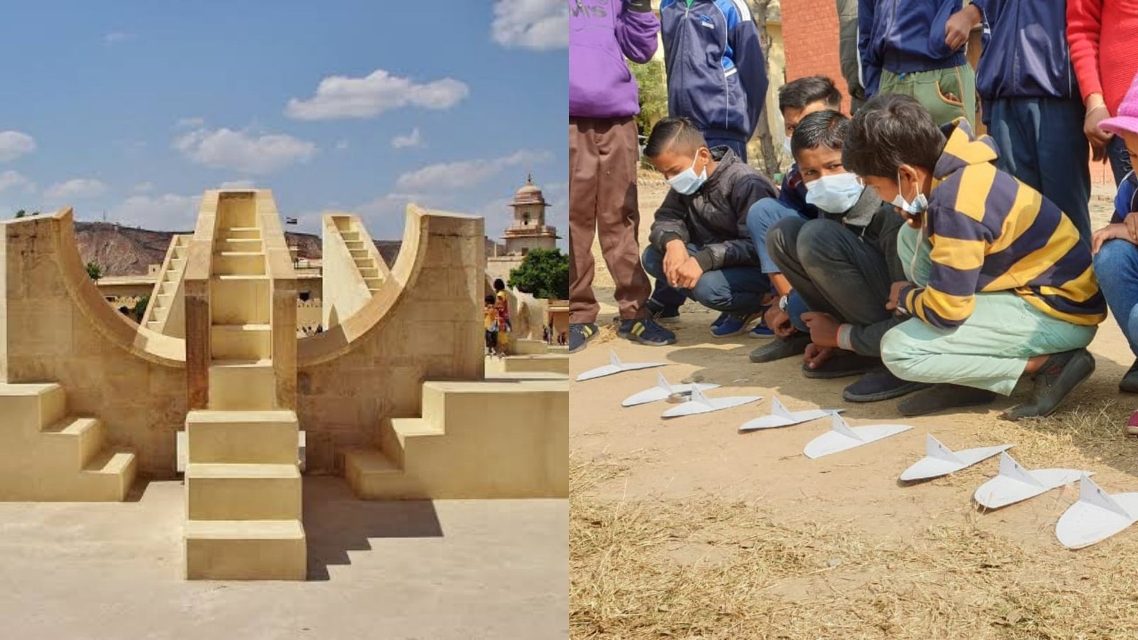 Students learnt about the famous Jantar Mantar by making Sundials